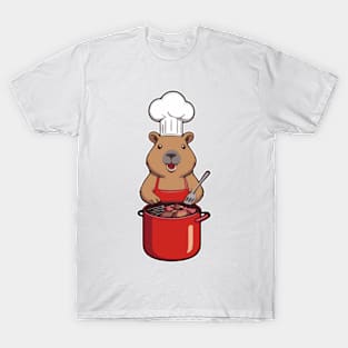 Funny capybara cooking T-Shirt